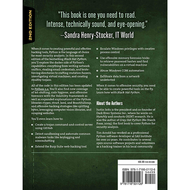 کتاب Black Hat Python 2nd Edition اثر Justin Seitz انتشارات No Starch Press