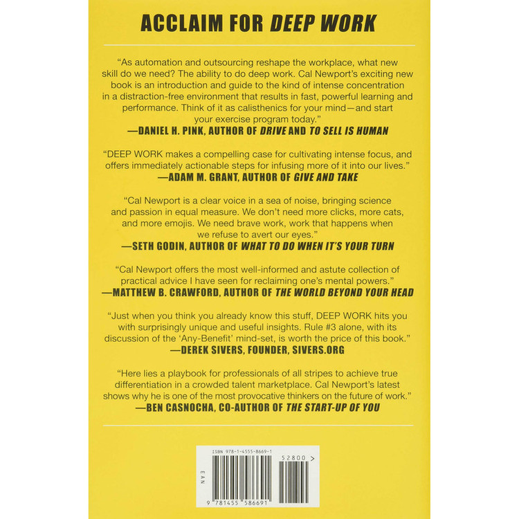 کتاب Deep Work اثر Cal Newport انتشارات Grand Central Publishing