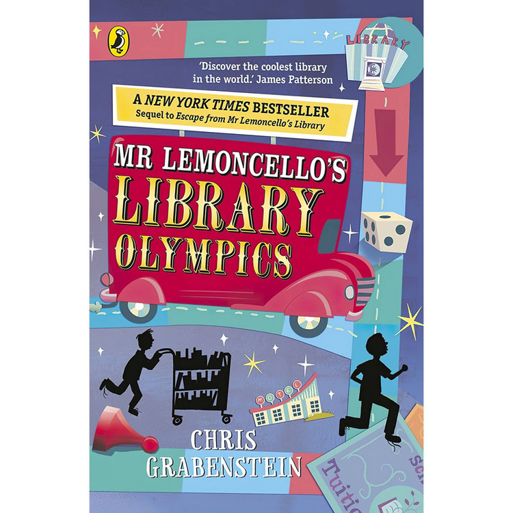 کتاب Mr Lemoncellos Library Olympics اثر Chris Grabenstein انتشارات Puffin